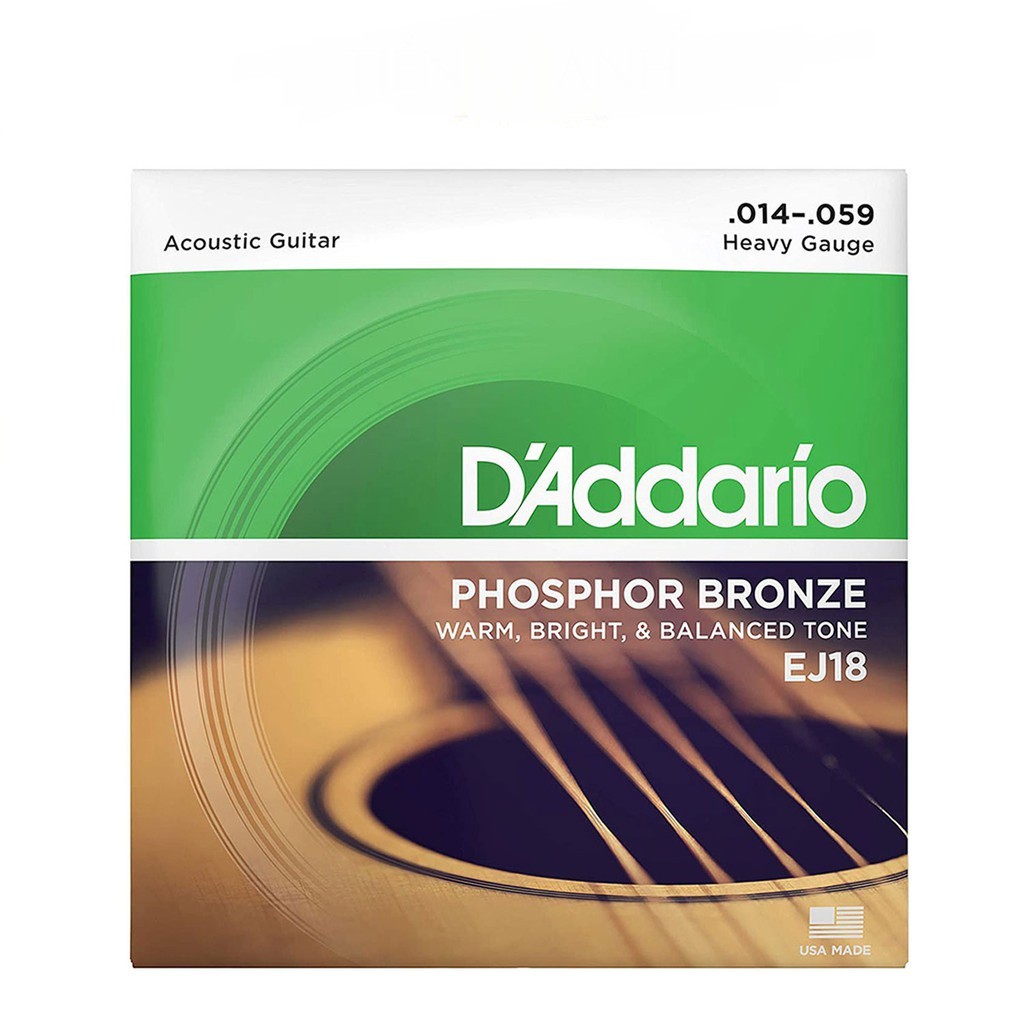D'Addario EJ26, EJ16, EJ15, EJ17, EJ18 - Bộ Dây Đàn Acoustic Guitar Phosphor Bronze