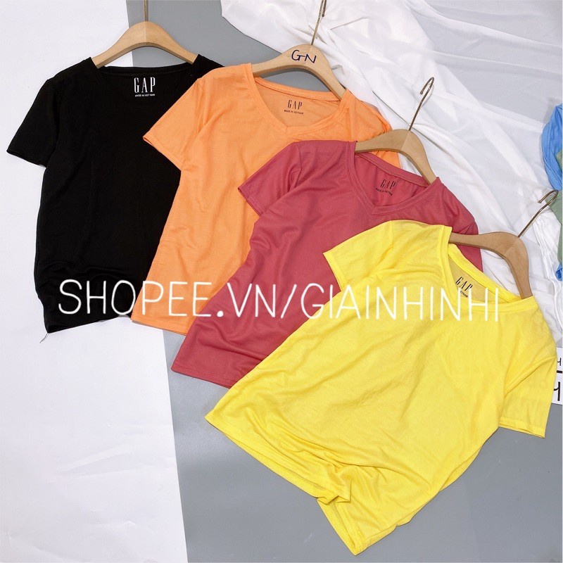 Áo phông áo thun giấy cổ tim nhiều màu chất giấy mịn mát mã AG01