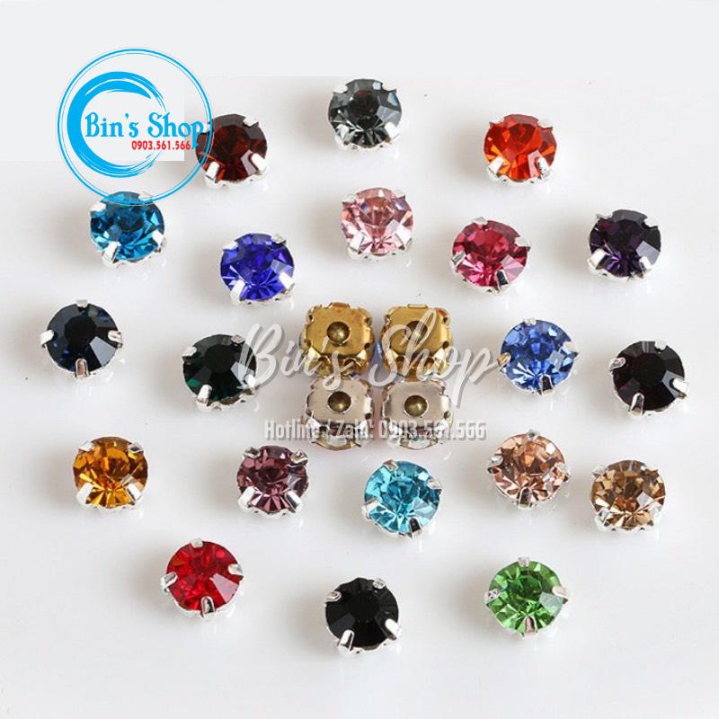 100 Viên Đá Đế 4 Chấu S20-4,5mm Hạt Pha Lê Đính Kết Trang Phục Thời Trang, Làm Phụ Kiện - Bin’s Shop Handmade