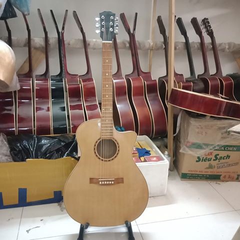 Đàn guitar giá rẻ có ty chống cong cần, Đàn Guitar Acoustic chất liệu gỗ nhập khẩu có ty chỉnh cần tặng kèm đầ