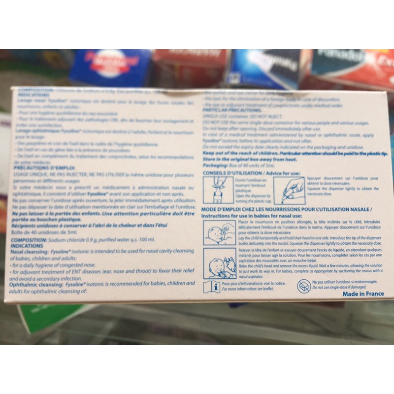 Nước muối sinh lý Fysoline hộp 40 ống