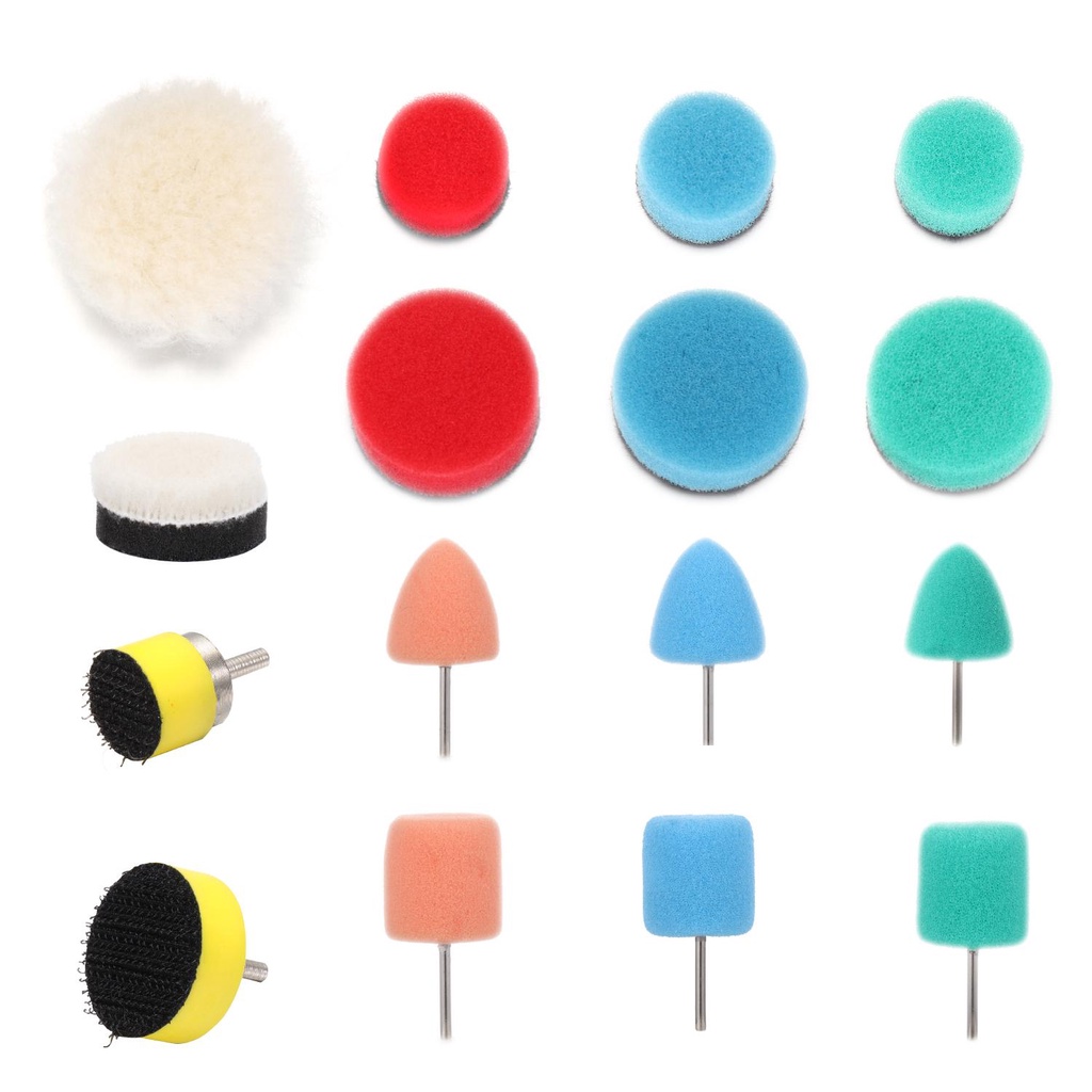 PINEVN Bộ 16 Miếng Đệm Đánh Bóng Xe Hơi