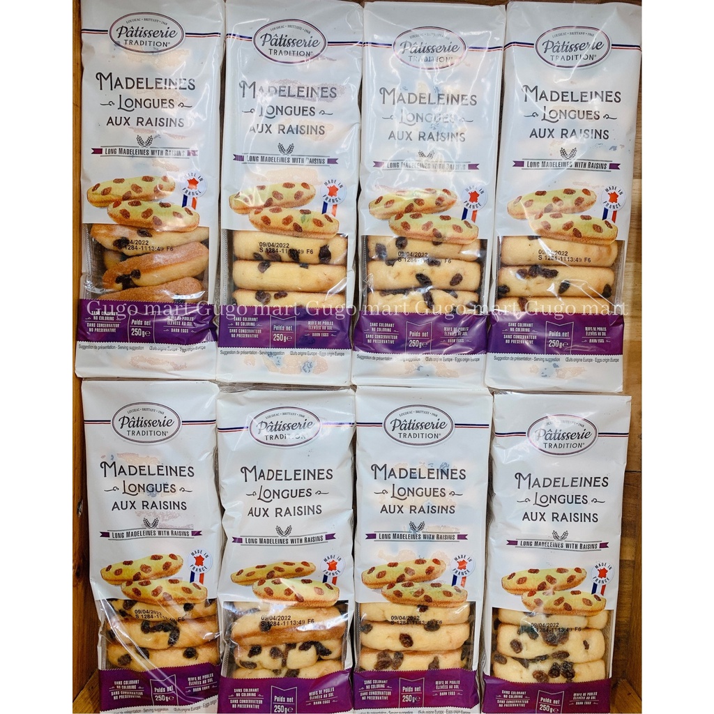 BÁNH BÔNG LAN NHO PHÁP 250G PATISSERIE TRADITION MADELEINES LONGUES