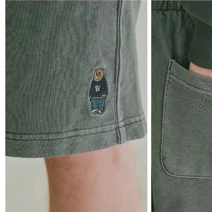 Quần short WHOAU Chính Hãng Thêu Gấu Steve Dễ Thương | WHTMC2334U