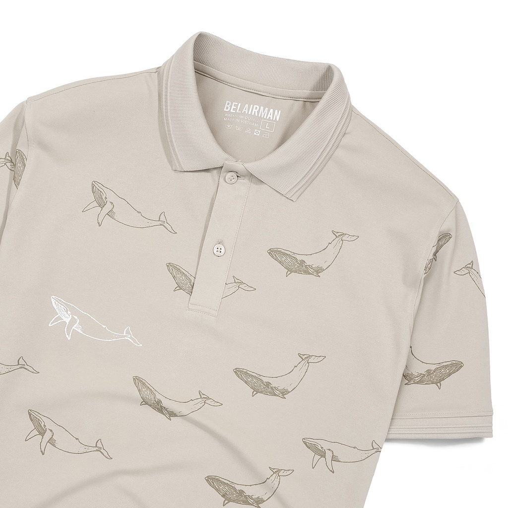 Áo thun Polo có cổ nam form regular tay ngắn MEGA LINE PLIN0042 - BELAIRMAN