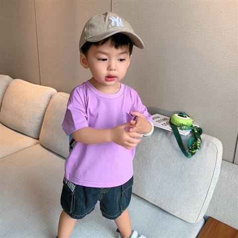 Áo Thun Cotton Trơn Tay Lửng Phong Cách Hàn Quốc Thời Trang Mùa Hè Hàng Mới Dành Cho Bé Trai / Bé Gái 7 Tuổi