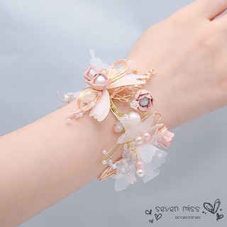 Vòng Hoa Đeo Cổ Tay Cho Phù Dâu