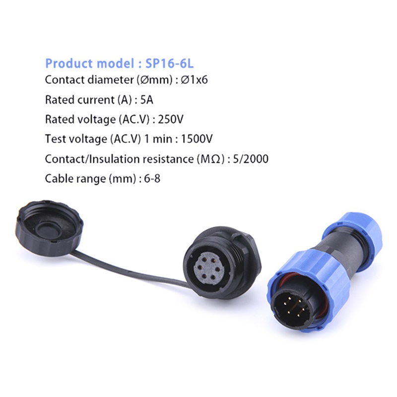 Đầu Nối Dây Điện Chống Nước Alli SP16 2 3 4 5 6 7 9 Pin