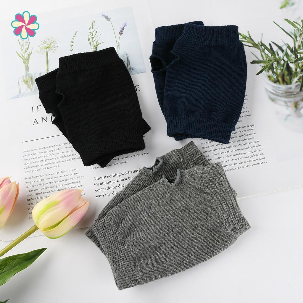 Đôi Găng Tay Len Hở Ngón Ấm Áp Thời Trang Cho Nữ