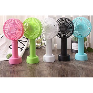 Quạt sạc cầm tay Mini Kèm Chân đứng + Sạc + Pin