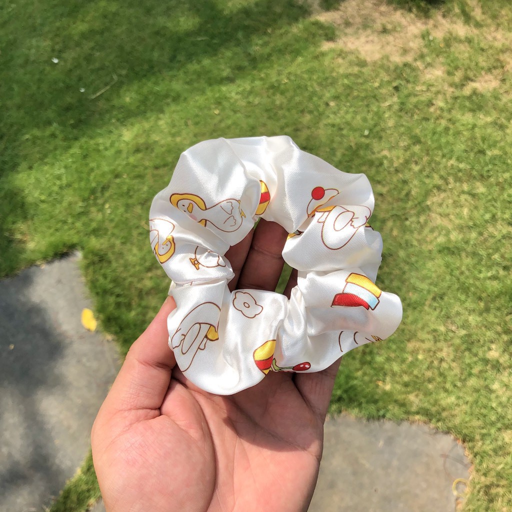 Dây Cột Tóc Vải Scrunchies Cute Duck