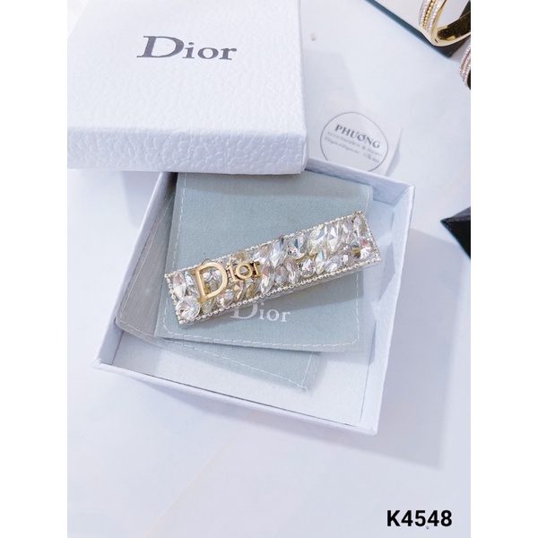Kẹp tóc Dior đính đá siêu sang phong cách Hàn Quốc-kẹp tóc đính đá