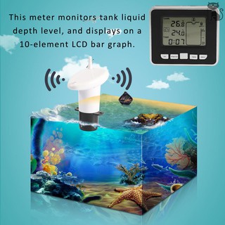 COD☆ Ultrasonic Water Tank Liquid Depth Level Meter Sensor with LCD Display