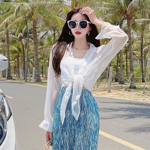 Áo Khoác Cardigan Chiffon Mỏng Chống Nắng Thời Trang Mùa Hè 2022 Phong Cách Pháp Cho Nữ