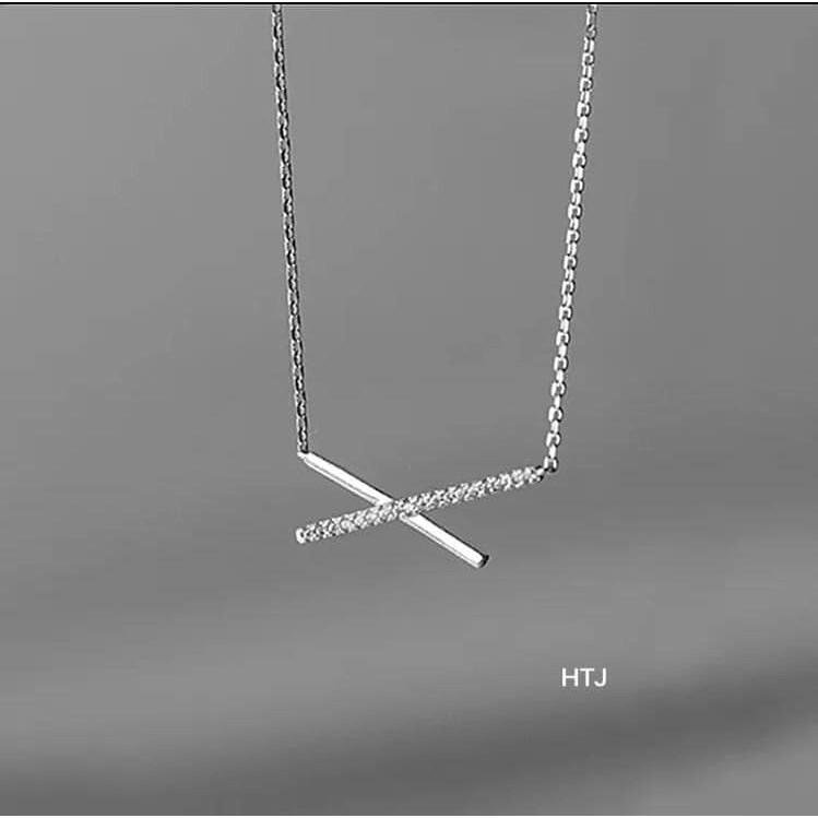 free ship dây chuyền liên mặt x bạc ta nguyên chất