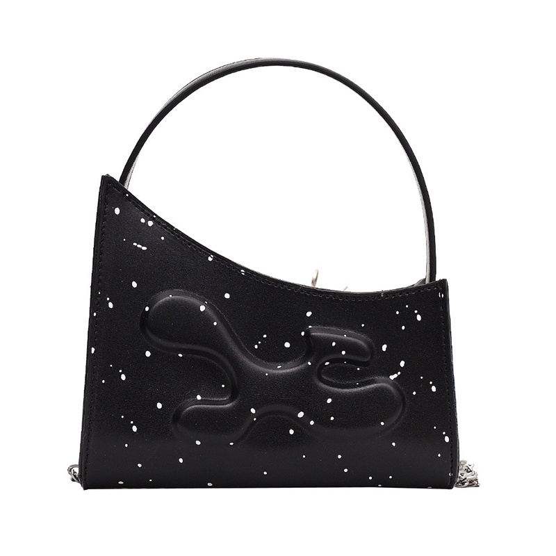 IELGY Túi Đeo Vai Họa Tiết Chấm Bi Phối Dây Xích Thời Trang Cho Nữ