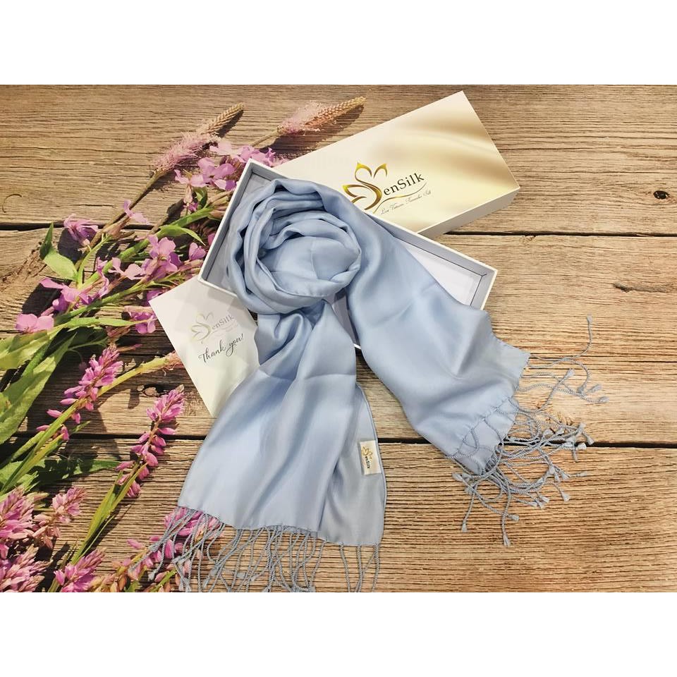 Khăn Lụa SenSilk Luxury Xanh