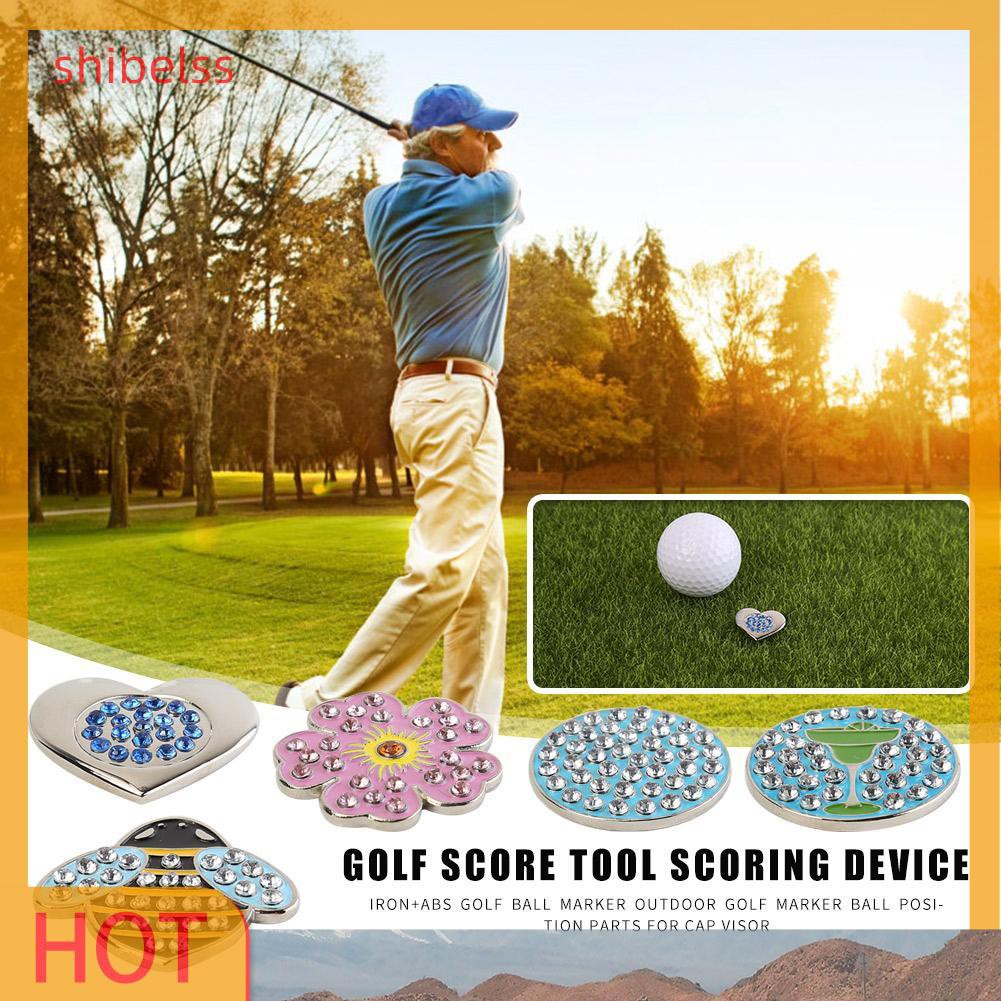 （ʚshibelss）Golf Ball Marker Iron+ABS Outdoor Golf Marker Ball Position Accessories