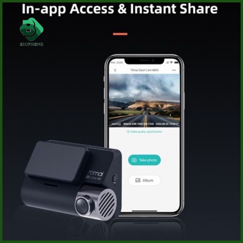 [Mã SKAMA07 giảm 8% đơn 250k]Camera Hành Trình Xiaomi 70mai A800 4k Dash cam nội địa