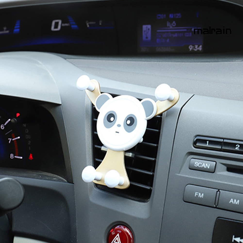 Giá Đỡ Điện Thoại Gắn Lỗ Thông Gió Xe Hơi Hình Gấu Trúc Đáng Yêu