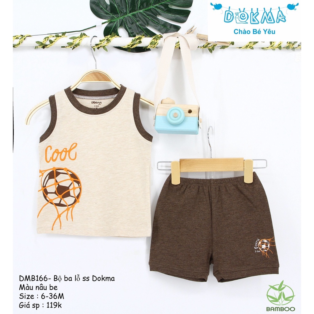 Dokma - Bộ sơ sinh ba lỗ cho bé 6-24m DMB166