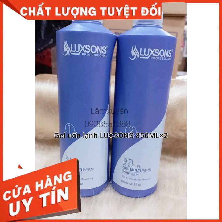 Uốn Lạnh LUXSONS 850ML*2 CHAI XANH sản phẩm uốn tạo kiểu tóc tự nhiên định hình nếp tóc ,bảo vệ tóc bền đẹp.