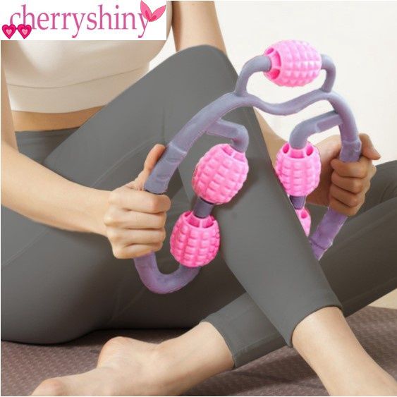 Thanh lăn mát xa thư giãn bắp chân/ cổ thiết kế xoay 360 độ thiết kế 7 bóng lăn dáng thoải mái tiện lợi