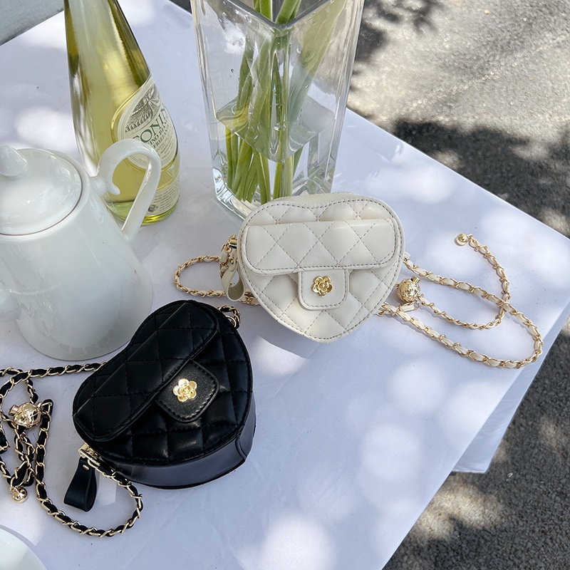 Túi IELGY đeo chéo dây xích họa tiết hình thoi thiết kế Niche cho nữ