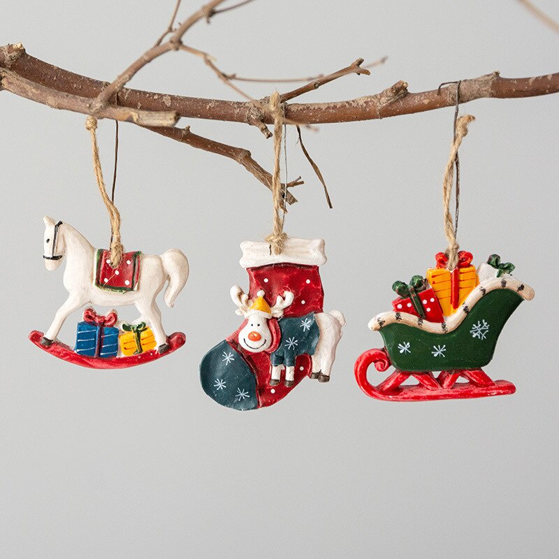 Cây Thông Giáng Sinh Nhỏ Tự Làm Bằng Nhựa Resin Phong Cách Retro Trang Trí Nhà Cửa