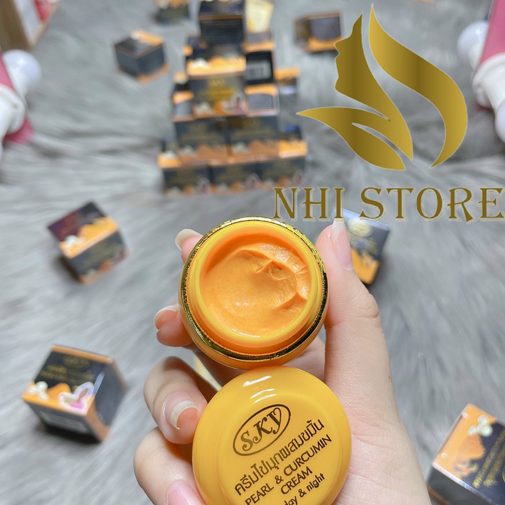 Kem nghệ SKY Pearl Curcumin Cream ngọc trai mụn thâm đều màu da thái lan cao cấp 20g