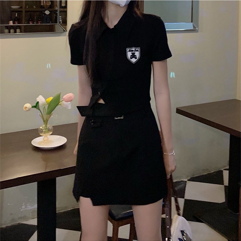 Áo Thun POLO Tay Ngắn Phong Cách Hàn Quốc Quyến Rũ Dễ Phối Đồ Cho Nữ