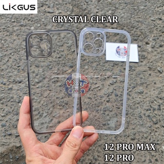 Ốp lưng kính trong suốt Likgus Crystal cho IP 12 Pro Max / 12 Pro