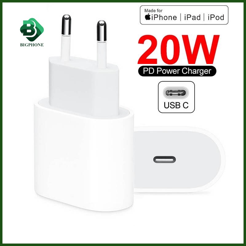 [Mã SKAMPUSHA7 giảm 8% đơn 250k]Sạc Nhanh Apple 20W Type-C Chuẩn PD Cho iPhone 12 Pro Max - Chính Hãng