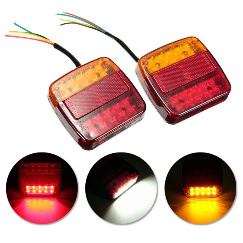 1 / 2 Đèn Hậu 20 Bóng LED 12V Chống Thấm Nước Dành Cho Xe Hơi / Xe Tải