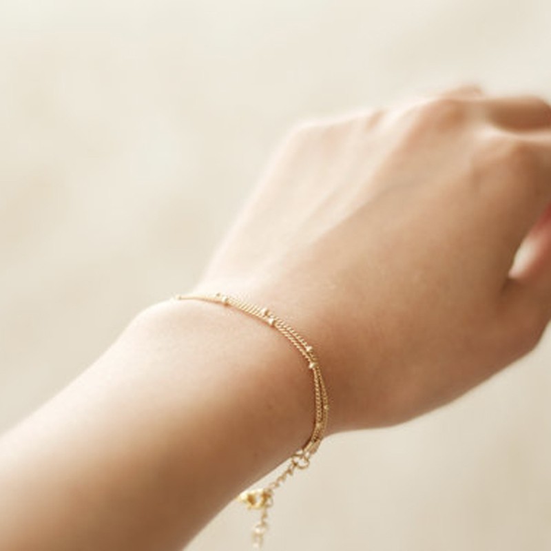 MINIMAL Vòng Tay Mạ Vàng Sang Trọng Cho Nữ