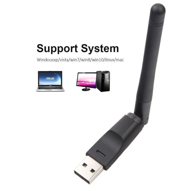 Thẻ mạng không dây USB 150Mbps Tín hiệu WiFi Bộ thu không dây Bộ phát Bluetooth