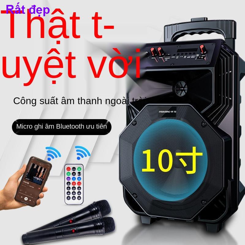 tai nghe bộ sạc dự phòng bộ sạcâm thanh vũ đài vuông Huabao loa siêu trầm bluetooth lượng cao ngoài trời công suất