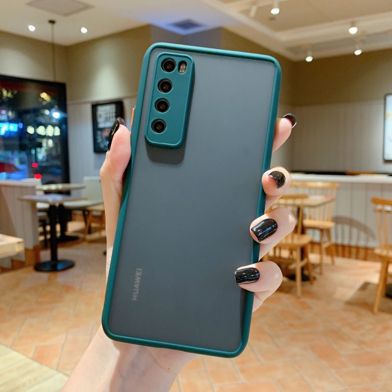 Ốp điện thoại cứng mặt nhám trong suốt chống sốc cho Huawei Y7A Y9A Y7P Y6P Y5P Y9 2019 Y8S