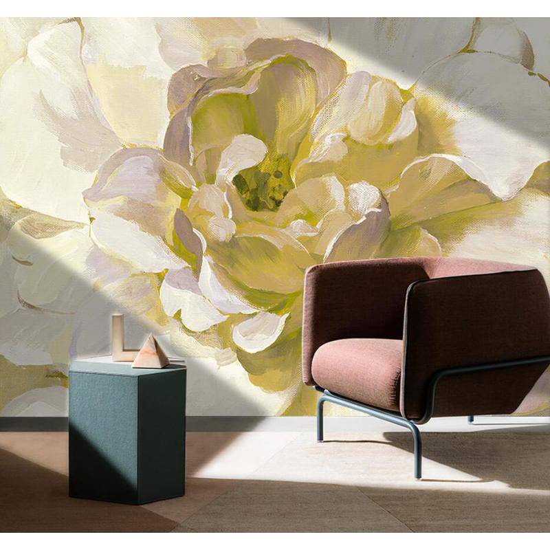 Giấy Dán Tường Họa Tiết Hoa Mẫu Đơn Vẽ Tay Trang Trí Nội Thất