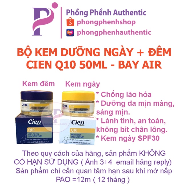 Bộ kem dưỡng ngày &amp; đêm CIEN Q10 2 món