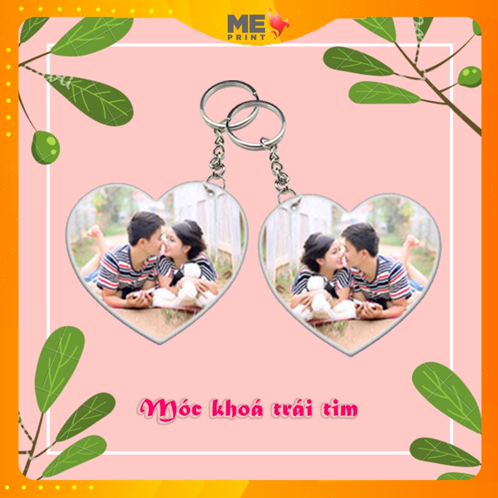 Móc khoá cute chất liệu mica bền đẹp, in 2 mặt theo yêu cầu các hình anime, cặp đôi, game, biển số xe với cá tính riêng