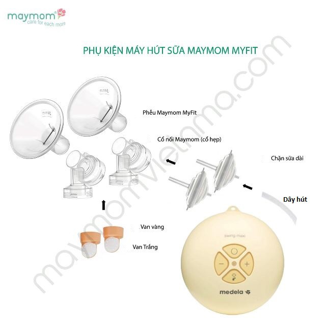 1 Bộ phụ kiện thay thế của Maymom dùng cho Máy Hút Sữa Medela Swing Maxi. Swing đơn NOT