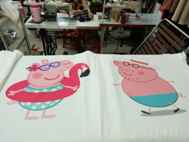 áo gia đình heo peppa đi biển summer (ảnh thật in tại shop)