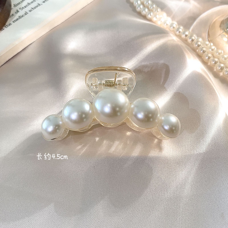 Kẹp Tóc Càng Cua Lưng Đính Ngọc Trai Kiểu Hàn Quốc Cá Tính Cho Nữ