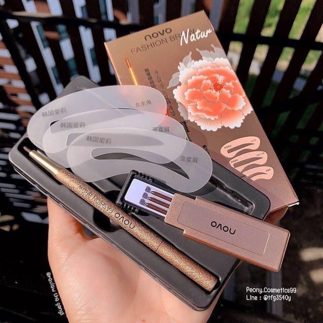 [hot] SET BỘ 4 CHÌ MÀY 2 ĐẦU+ 3 KHUÔN KẺ MÀY NoVo Chính hãng | BigBuy360 - bigbuy360.vn