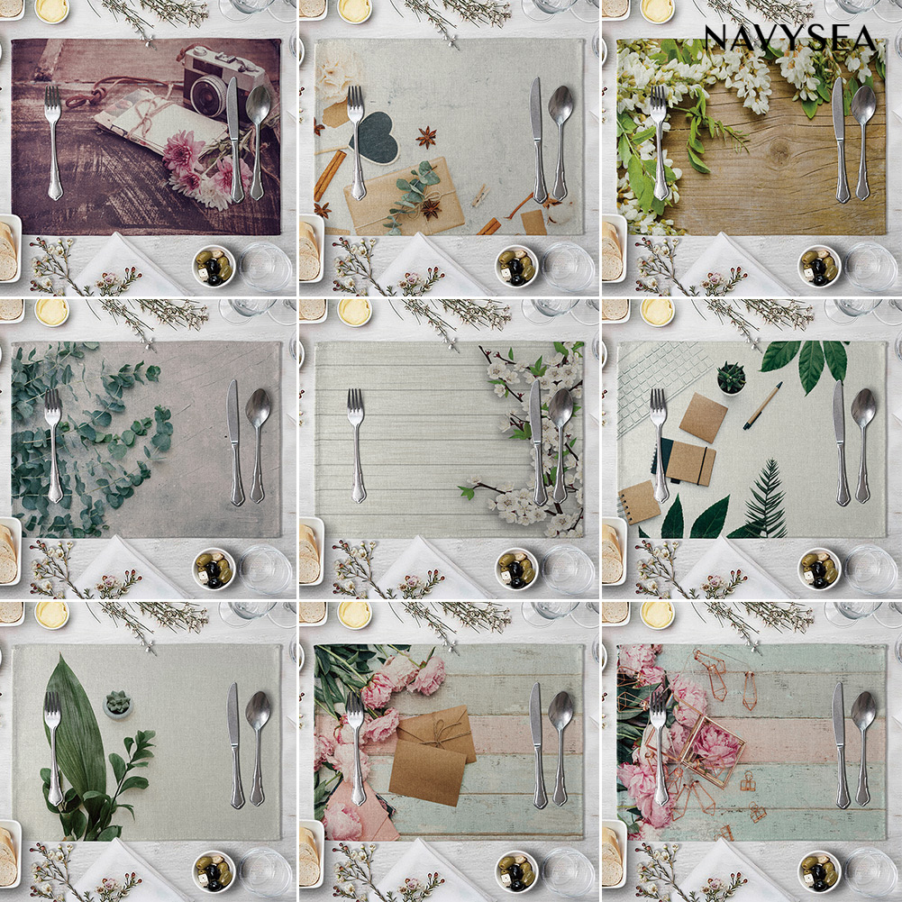 Set 2 Tấm Lót Chén Đĩa Hình Lá Cây Kích Thước 42x32cm | BigBuy360 - bigbuy360.vn