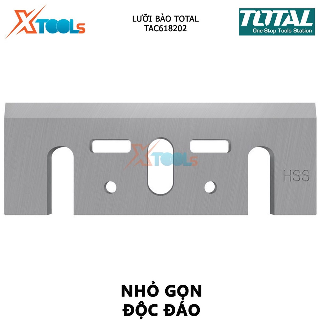 Lưỡi bào TOTAL TAC618202 | lưỡi dao bào kích thước 82X29X3.0mm, chất liệu HSS làm phẳng, [CHÍNH HÃNG] [XTOOLs]