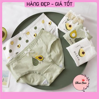 Quần Lót Cotton Co Dãn 4 Chiều Hình Quả Bơ Cute Có Size ( Được Chọn Màu )