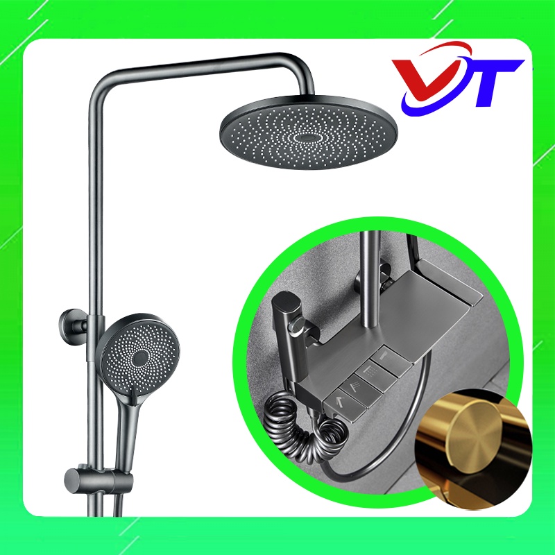 Bộ Sen Cây Tắm Đứng Nóng Lạnh Phím Đàn Cao Cấp🍓 Cây Sen Tắm Đứng Củ Sen Đồng Nguyên Khối Bảo Hành 36 Tháng🍓🍓
