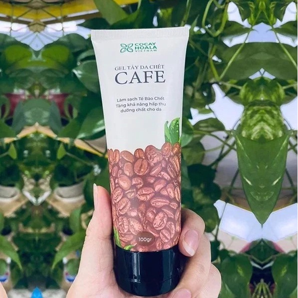 Gel tẩy da chết cà phê cỏ cây hoa lá 100g - Loại bỏ lớp sừng trên da, tăng khả năng hấp thu dưỡng chất cho da